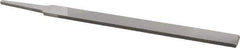 Nicholson - 6" Long, Smooth Cut, Flat American-Pattern File - Double Cut, 5/32" Overall Thickness, Tang - Best Tool & Supply