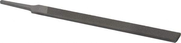 Nicholson - 8" Long, Second Cut, Flat American-Pattern File - Double Cut, 13/64" Overall Thickness, Tang - Best Tool & Supply