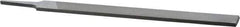 Nicholson - 10" Long, Smooth Cut, Flat American-Pattern File - Double Cut, 1/4" Overall Thickness, Tang - Best Tool & Supply