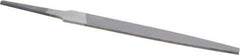 Nicholson - 4" Long, Smooth Cut, Flat American-Pattern File - Double Cut, 3/32" Overall Thickness, Tang - Best Tool & Supply