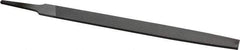 Nicholson - 8" Long, Second Cut, Flat American-Pattern File - Double Cut, 13/64" Overall Thickness, Tang - Best Tool & Supply