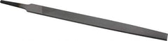 Nicholson - 8" Long, Smooth Cut, Flat American-Pattern File - Double Cut, 13/64" Overall Thickness, Tang - Best Tool & Supply