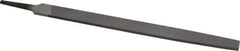 Nicholson - 12" Long, Second Cut, Flat American-Pattern File - Double Cut, 9/32" Overall Thickness, Tang - Best Tool & Supply