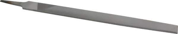 Nicholson - 14" Long, Smooth Cut, Flat American-Pattern File - Double Cut, 7/32" Overall Thickness, Tang - Best Tool & Supply