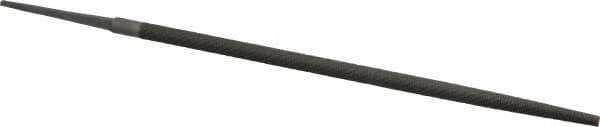 Nicholson - 10" Long, Second Cut, Round American-Pattern File - Single Cut, Tang - Best Tool & Supply