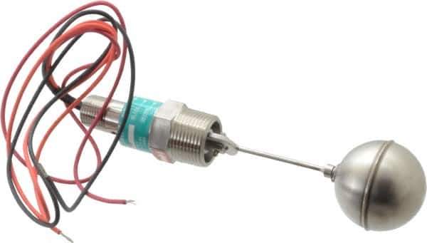 Gems Sensors - 1" Thread, 900 Max psi, 300°F Max, Liquid Level Side Mounted Float Switches - 0.9 Float SG, Stainless Steel Stem, Side Mounting Switch for Broad Range of Chemicals, N.O./N.C. Switch Logic - Best Tool & Supply