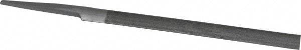 Nicholson - 4" Long, Second Cut, Half Round American-Pattern File - Single, Double Cut, 9/64" Overall Thickness, Tang - Best Tool & Supply