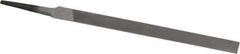 Nicholson - 6" Long, Smooth Cut, Half Round American-Pattern File - Single, Double Cut, 11/64" Overall Thickness, Tang - Best Tool & Supply