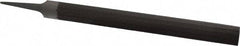 Nicholson - 10" Long, Second Cut, Half Round American-Pattern File - Double Cut, 9/32" Overall Thickness, Tang - Best Tool & Supply