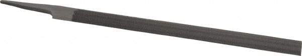 Nicholson - 12" Long, Second Cut, Half Round American-Pattern File - Double Cut, 0.3438" Overall Thickness, Tang - Best Tool & Supply