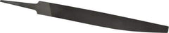 Nicholson - 6" Long, Second Cut, Knife American-Pattern File - Double Cut, 5/32" Overall Thickness, Tang - Best Tool & Supply