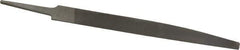 Nicholson - 6" Long, Smooth Cut, Knife American-Pattern File - Double Cut, 5/32" Overall Thickness, Tang - Best Tool & Supply