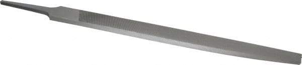 Nicholson - 8" Long, Second Cut, Knife American-Pattern File - Double Cut, 3/16" Overall Thickness, Tang - Best Tool & Supply