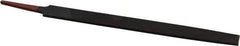 Simonds File - 8" Long, Smooth Cut, Flat American-Pattern File - Double Cut, 7/32" Overall Thickness, Tang - Best Tool & Supply