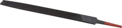 Simonds File - 10" Long, Smooth Cut, Flat American-Pattern File - Double Cut, 1/4" Overall Thickness, Tang - Best Tool & Supply