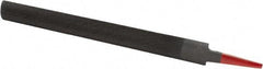 Simonds File - 10" Long, Half Round American-Pattern File - Single, Double Cut, 9/32" Overall Thickness, Tang - Best Tool & Supply