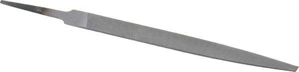 Nicholson - 6" Long, Smooth Cut, Warding American-Pattern File - Double Cut, 5/64" Overall Thickness, Tang - Best Tool & Supply