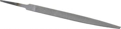 Nicholson - 6" Long, Smooth Cut, Warding American-Pattern File - Double Cut, 5/64" Overall Thickness, Tang - Best Tool & Supply