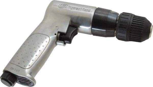 Ingersoll-Rand - 3/8" Reversible Keyless Chuck - Pistol Grip Handle, 2,000 RPM, 4 CFM, 0.5 hp, 85 psi - Best Tool & Supply