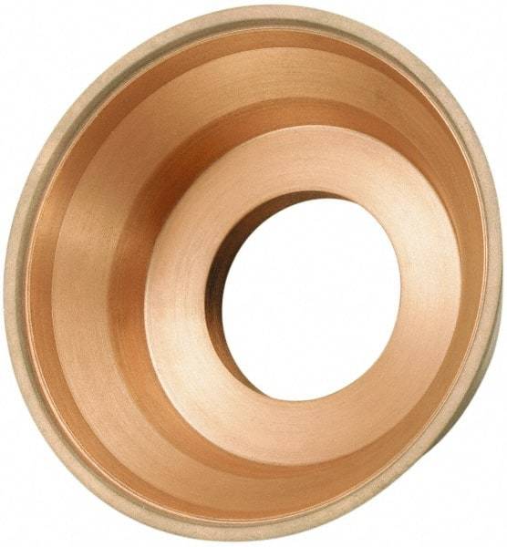 3M - 4" Diam, 1-1/4" Hole Size, 1-1/4" Overall Thickness, 320 Grit, Type 11 Tool & Cutter Grinding Wheel - Extra Fine Grade, Diamond, Resinoid Bond - Best Tool & Supply