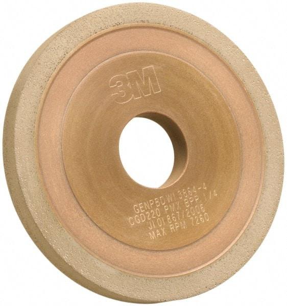 3M - 5" Diam, 1-1/4" Hole Size, 1/4" Overall Thickness, 220 Grit, Type 1 Tool & Cutter Grinding Wheel - Very Fine Grade, CBN, Resinoid Bond - Best Tool & Supply