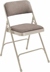 NPS - 18-3/4" Wide x 20-1/4" Deep x 29-1/2" High, Fabric Folding Chair with Fabric Padded Seat - Greystone - Best Tool & Supply