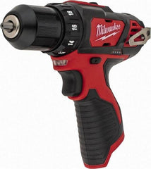 Milwaukee Tool - 12 Volt 3/8" Chuck Pistol Grip Handle Cordless Drill - 0-400 & 0-1500 RPM, Keyless Chuck, Reversible, Lithium-Ion Batteries Not Included - Best Tool & Supply