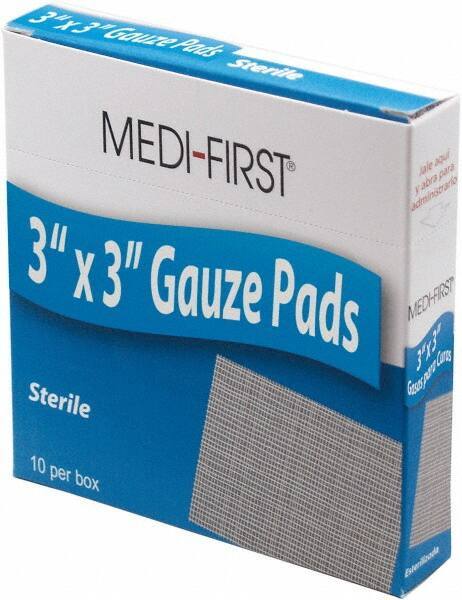 Medique - 3" Long x 3" Wide, General Purpose Pads - White, Gauze Bandage - Best Tool & Supply