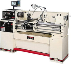 Jet - 14" Swing, 36-7/8" Between Centers, 230 Volt, Single Phase Bench Lathe - 2 hp, 70 to 1,900 RPM Spindle Speed, 2" Spindle Bore Diam, 76-13/32" OAL x 29-29/32" OAH x 59-13/16" Overall Depth - Best Tool & Supply