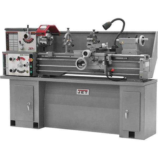 Jet - 13" Swing, 40" Between Centers, 230 Volt, Single Phase Bench Lathe - 5MT Taper, 2 hp, 70 to 2,000 RPM, 1-1/2" Bore Diam, 32" Deep x 47" High x 71" Long - Best Tool & Supply