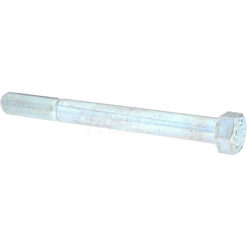 Hex Head Cap Screw: 1-8 x 7″, Grade 9 Alloy Steel, Zinc-Plated Clear Chromate