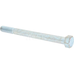 Hex Head Cap Screw: 1/2-13 x 8″, Grade 9 Alloy Steel, Zinc-Plated Clear Chromate