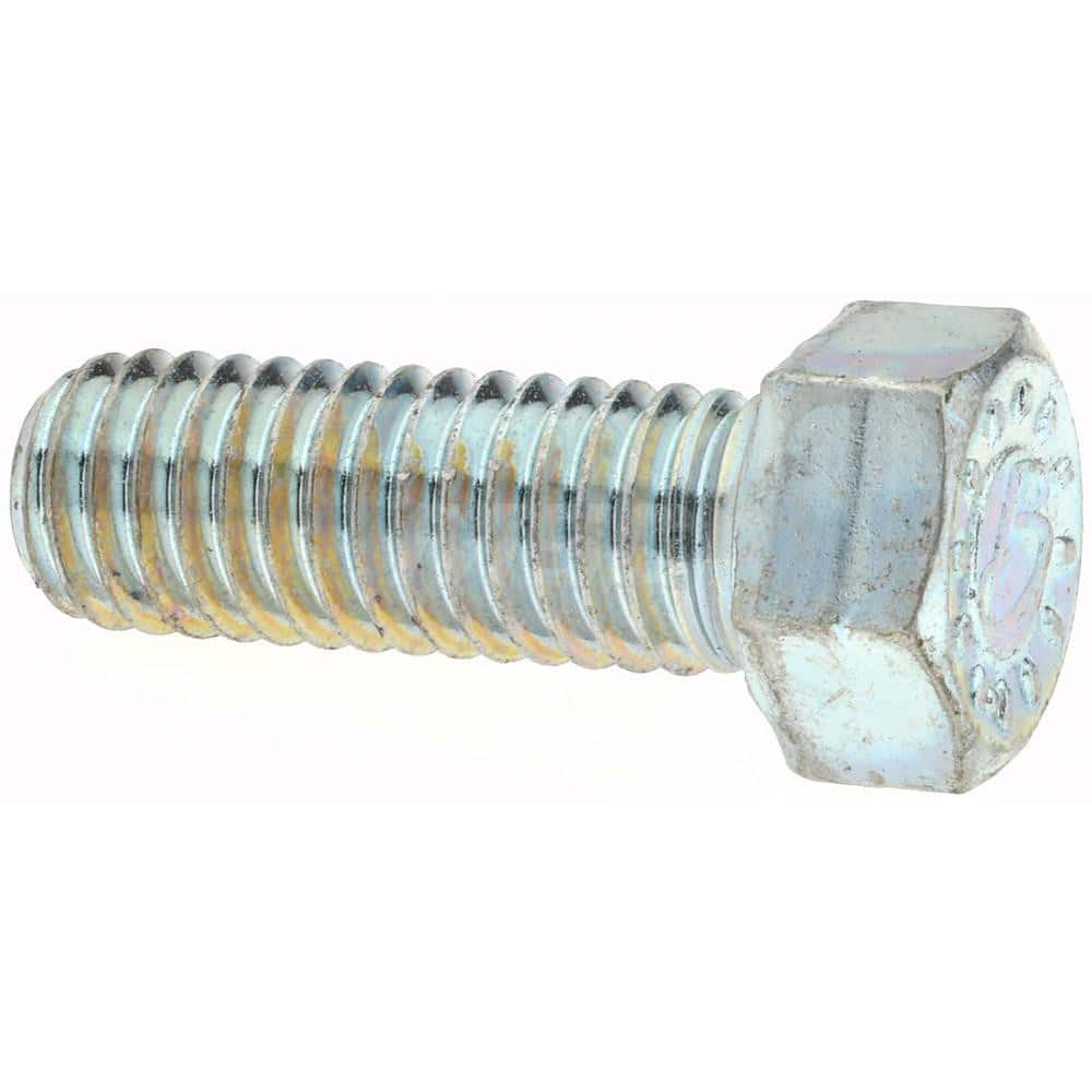 Hex Head Cap Screw: 1/4-20 x 3/4″, Grade 9 Alloy Steel, Zinc-Plated Clear Chromate