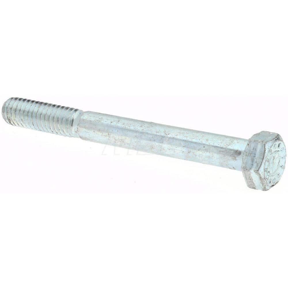 Hex Head Cap Screw: 5/8-11 x 8-1/2″, Grade 9 Alloy Steel, Zinc-Plated Clear Chromate