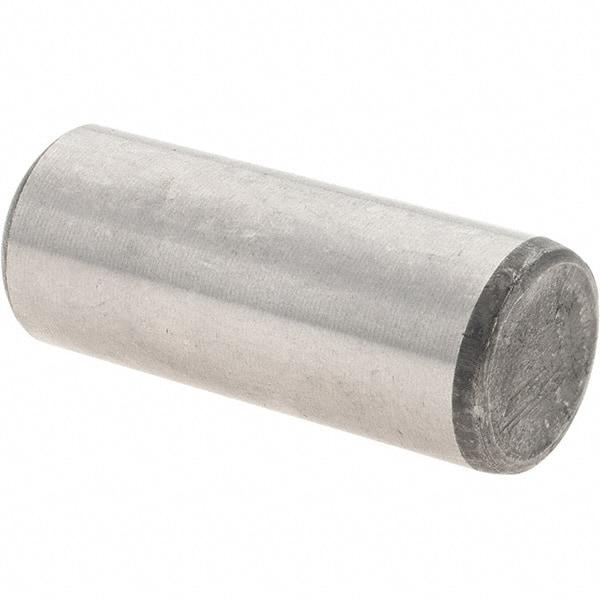 Value Collection - 1/2" Diam x 1-1/4" Pin Length Grade 8 Alloy Steel Standard Dowel Pin - C 50-58 Hardness, 51,000 Lb Breaking Strength, 1 Beveled & 1 Rounded End - Best Tool & Supply