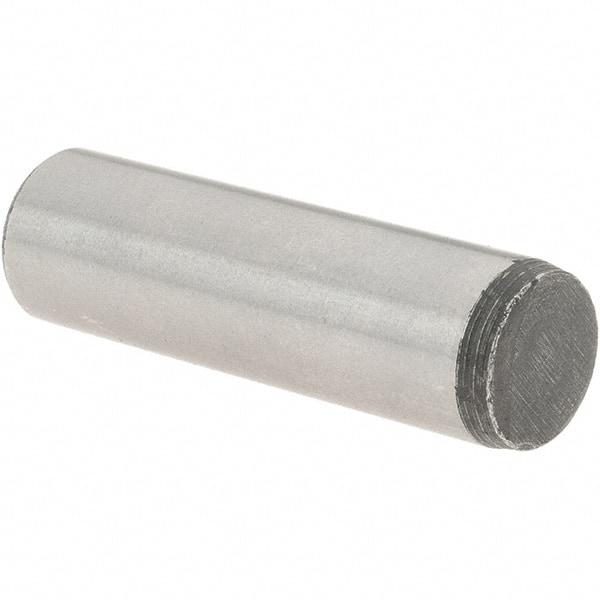 Value Collection - 7/16" Diam x 1-1/2" Pin Length Grade 8 Alloy Steel Standard Dowel Pin - C 50-58 Hardness, 39,100 Lb Breaking Strength, 1 Beveled & 1 Rounded End - Best Tool & Supply