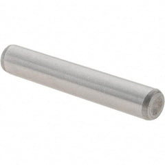 Value Collection - 1/4" Diam x 1-1/2" Pin Length Grade 8 Alloy Steel Standard Dowel Pin - C 50-58 Hardness, 12,800 Lb Breaking Strength, 1 Beveled & 1 Rounded End - Best Tool & Supply