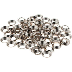 Value Collection - 3/32" Thick, Nickel-Plated Finish, Brass, Flush Type Finishing Washer - 0.488" OD - Best Tool & Supply