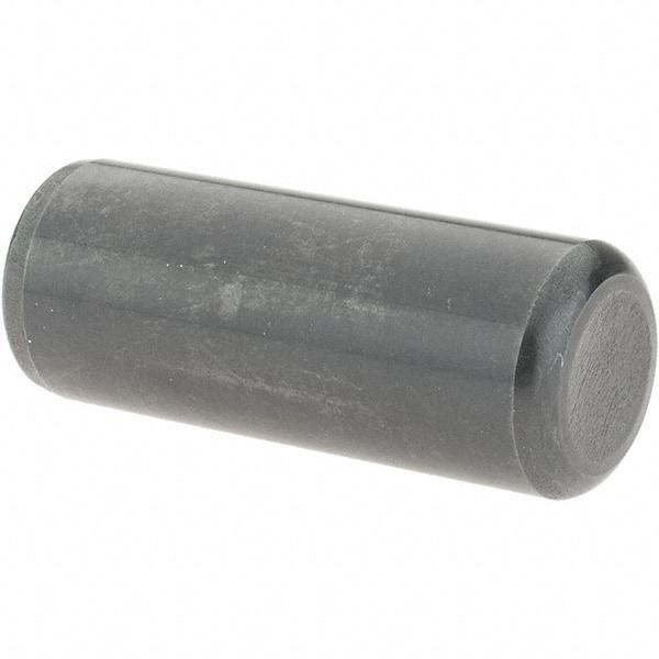 Value Collection - 1/2" Diam x 1-1/4" Pin Length Grade 8 Alloy Steel Standard Dowel Pin - Bright Finish, C 47-58 & C 60 (Surface) Hardness, 29,450 Lb (Single Shear), 58,900 Lb (Double Shear) Breaking Strength, 1 Beveled & 1 Rounded End - Best Tool & Supply