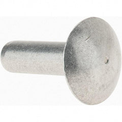 Value Collection - 3/16" Body Diam, Brazier Aluminum Solid Rivet - 5/8" Length Under Head - Best Tool & Supply