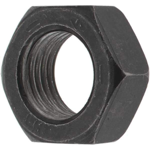 Value Collection - 1/2-20 UNF Steel Left Hand Hex Jam Nut - 3/4" Across Flats, 5/16" High, Zinc Clear Finish - Best Tool & Supply