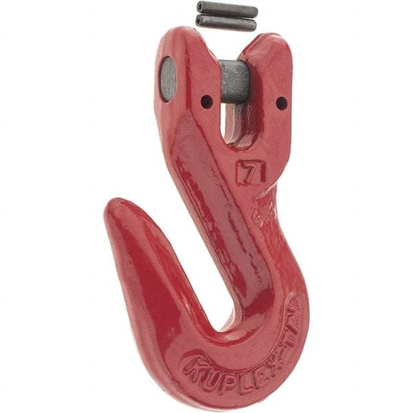 Value Collection - 9/32" Chain Diam, 100 Chain Grade Clevis Hook - 4,300 Lb Capacity, 11/16" ID, 13/32" Pin Diam, 3/8" Hook Throat, 2-1/8" OAL - Best Tool & Supply