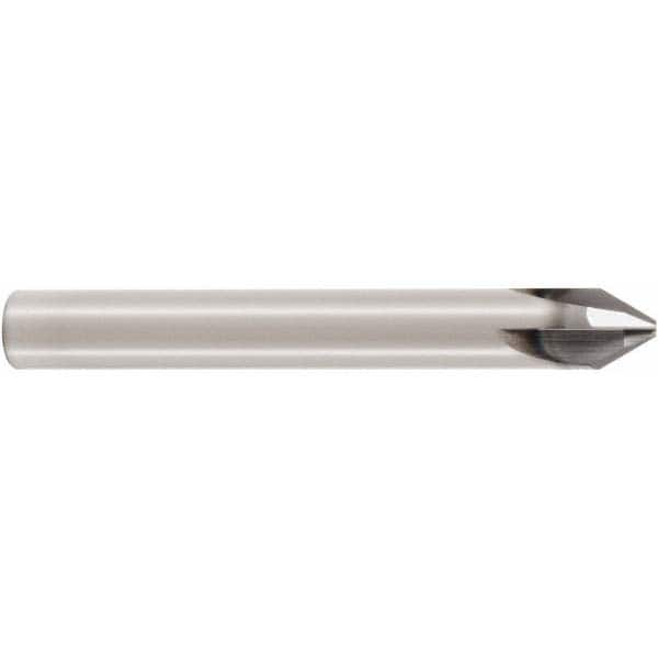 Seco - 4mm Diam 3 Flute Single End Solid Carbide Chamfer Mill - Best Tool & Supply