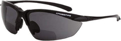 CrossFire - +2.5, Clear Lenses, Scratch Resistant, Framed Magnifying Safety Glasses - UV Protection, Gray Frame - Best Tool & Supply