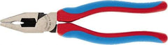 Channellock - 8" OAL, 1-3/4" Jaw Length x 1" Jaw Width, Combination Pliers - Crosshatch Jaw, Comfort Grip Handles - Best Tool & Supply