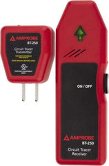 Amprobe - 110 to 110 VAC, Circuit Breaker Finder - 9 Volt, Includes Batteries, Connection Cable, Light Fixture Adapter, Receiver, Socket/Test Lead Adapter with Clips, Transmitter, User Manual - Best Tool & Supply