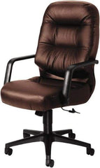 Hon - 46-1/2" High Executive High Back Leather Chair - 26" Wide x 29-3/4" Deep, Leather, Memory Foam Seat, Burgundy - Best Tool & Supply