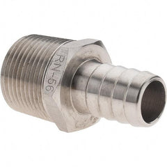 Value Collection - 3/4 MNPT Thread Barb x NPT Hose Insert - 5/8" ID Hose, Stainless Steel - Best Tool & Supply