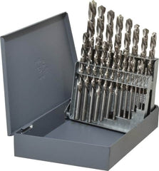 Chicago-Latrobe - 1/16 to 3/8", 118° Point, Bright Finish, High Speed Steel Jobber Length Drill Bit Set - Best Tool & Supply