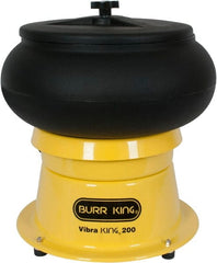Burr King - 0.66 Cu Ft, 1/5 hp, Vibratory Tumbler - Adjustable Amplitude, Flow Through Drain - Best Tool & Supply